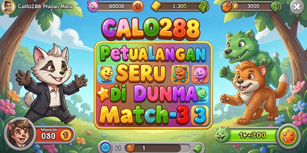 Tangkapan layar gameplay seru dari CALO288 Match-3.