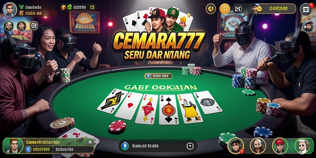 Tampilan screenshot CEMARA777 yang menampilkan gameplay poker yang seru.