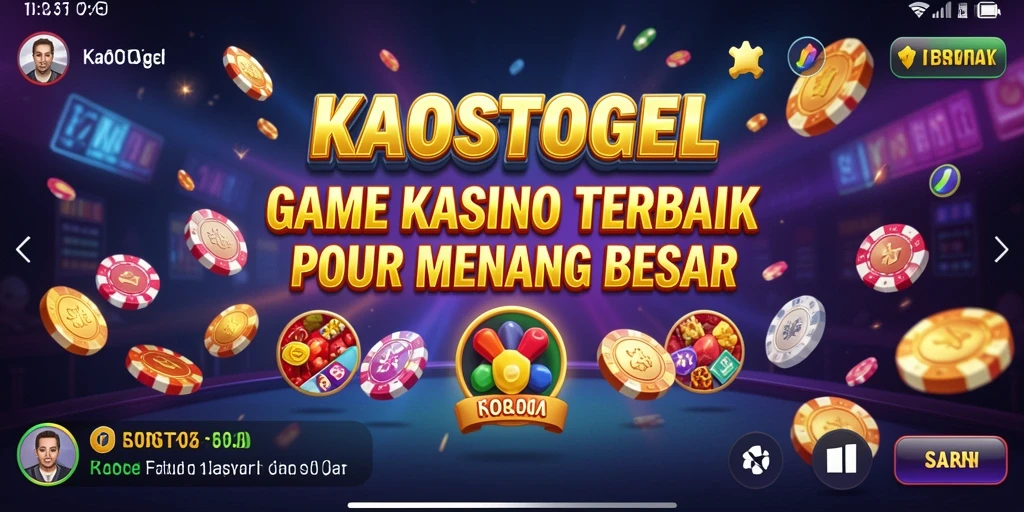 Screenshot gameplay KAOSTOGEL yang menampilkan aksi mendebarkan di Kasino.