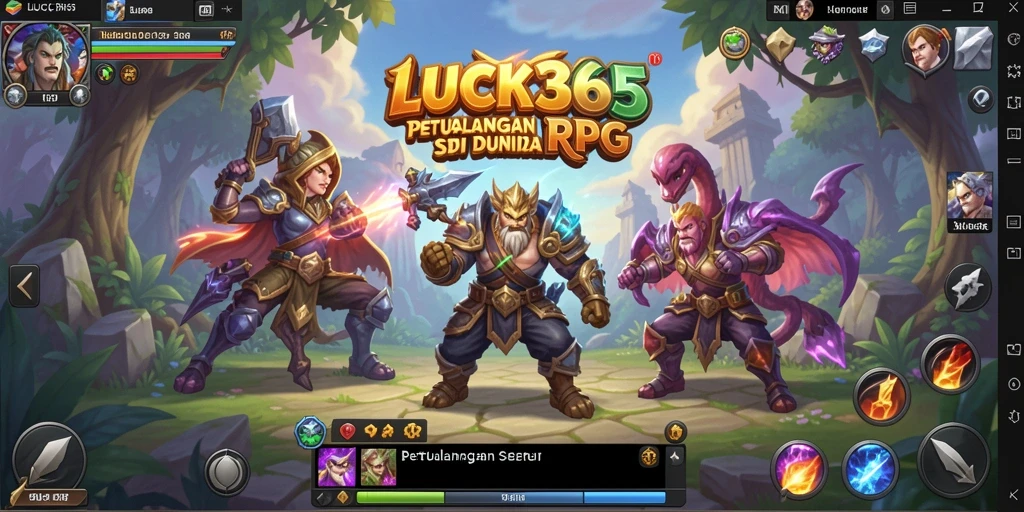 Tangkapan layar menunjukkan karakter dalam pertempuran epik di LUCK365.