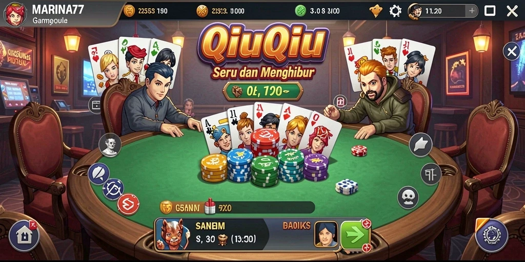 Screenshot menunjukkan gameplay seru dari MARINA77.