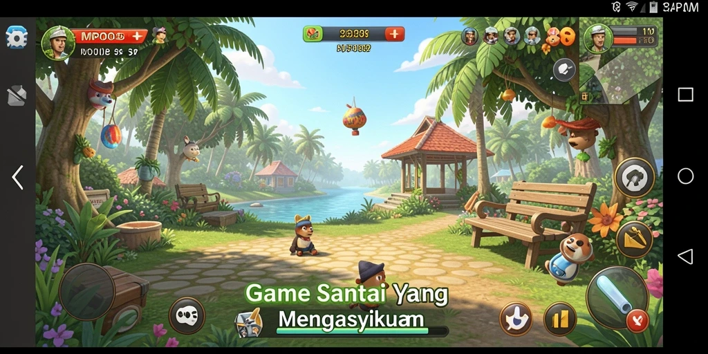 Tampilan gameplay MPO08 yang sederhana dan menghibur.
