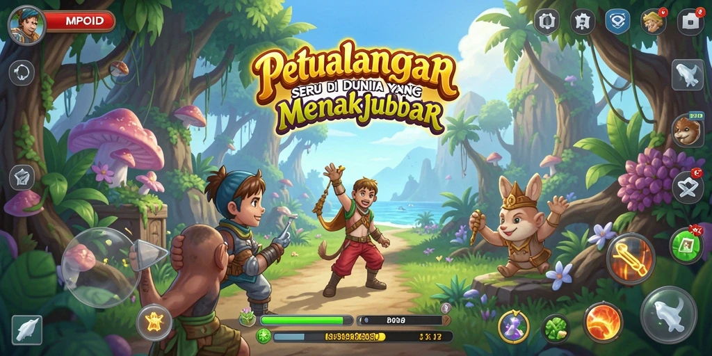 Tangkapan layar game MPOID menampilkan aksi petualangan yang mendebarkan.