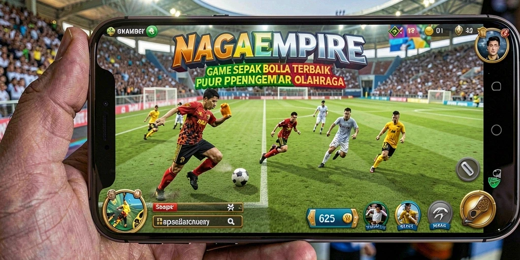 Gameplay seru dalam NAGAEMPIRE dengan aksi sepak bola nyata.