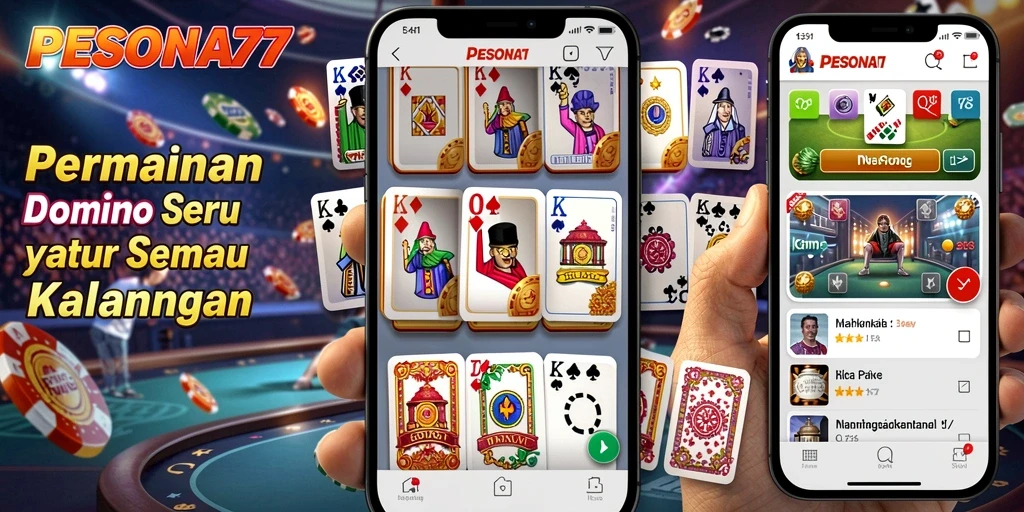 Screenshot gameplay PESONA77 menampilkan serunya permainan Domino.