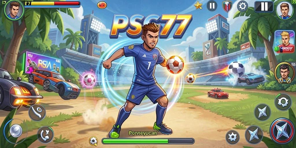 Tangkapan layar gameplay PSG77 menunjukkan aksi seru dan tantangan Arcade.