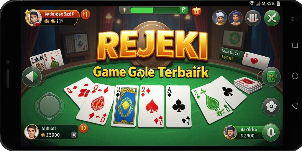Screenshot gameplay REJEKI menunjukkan keseruan bermain Gaple bersama teman.