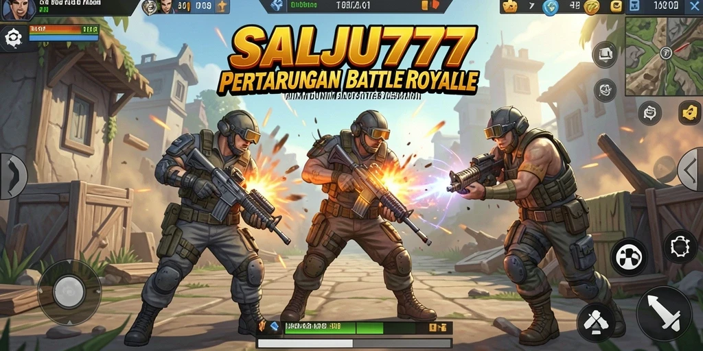Gameplay mendebarkan dalam pertempuran Battle Royale SALJU777.