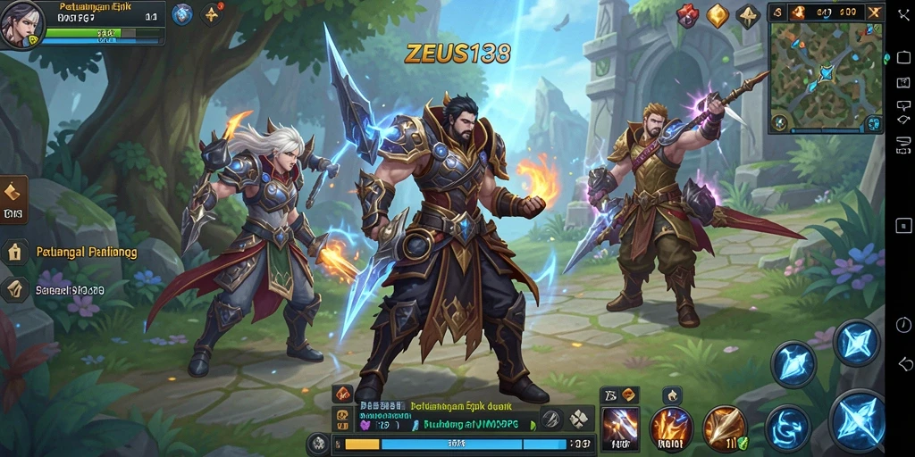 Tangkapan layar utama <strong>ZEUS138</strong> menunjukkan aksi seru dalam pertempuran MMORPG.